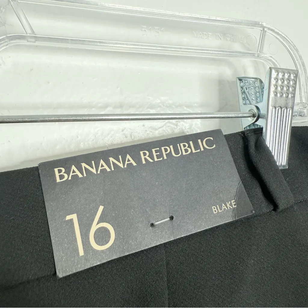 NWT Banana Republic Blake Dress Pants Black Casual Career Wear‎ Workwear Size 16 - Image 3