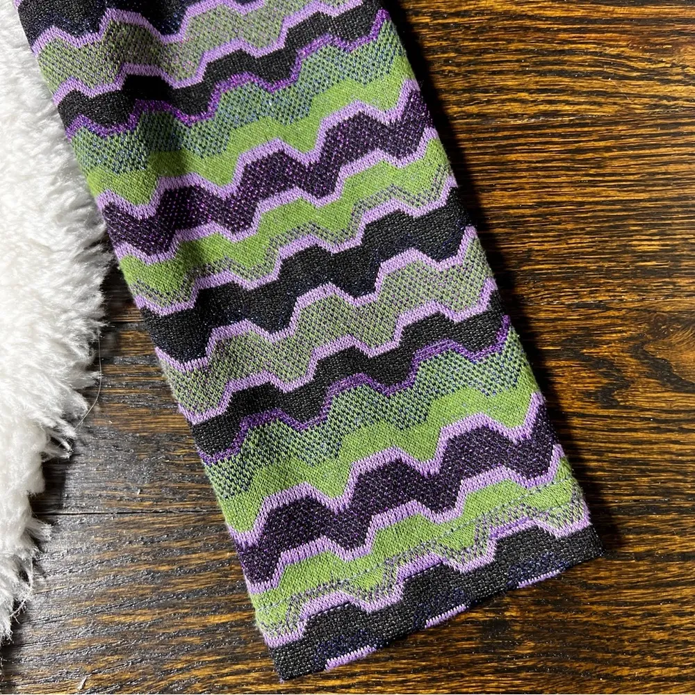 NWT Zara Metallic Geo Stripe Cutout Long Sleeve Mini Dress - Image 7