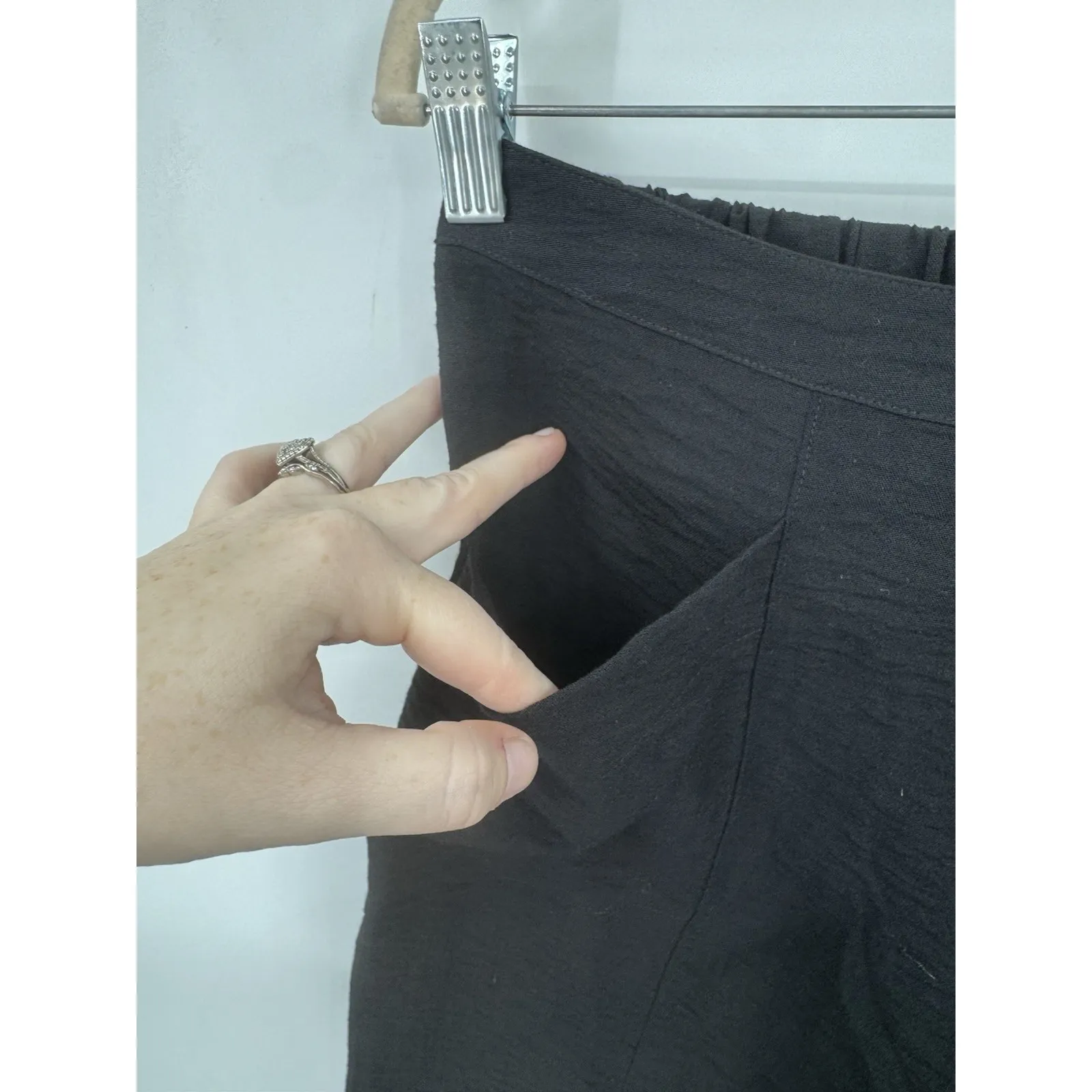 Habitat Straight Leg Pant Women Small Black Minimalist Basic Classic Pull On - Image 7