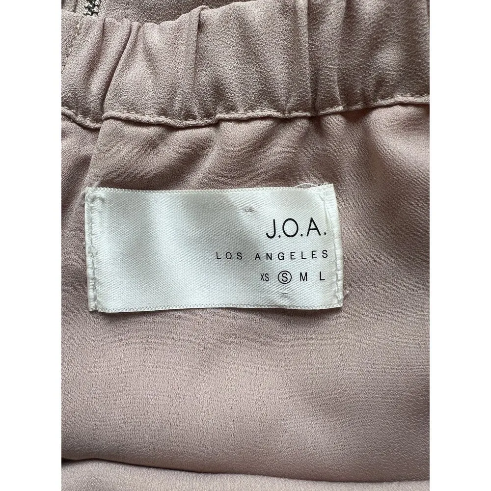 J.O.A. Kali Blush Pink Off-the-Shoulder Mini Dress Size Small Bishop‎ Sleeve - Image 6