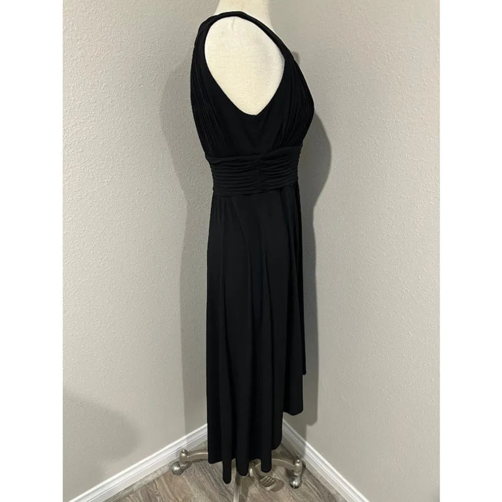 Sangria High Low Sleeveless Midi Dress Black Size 12 - Image 3