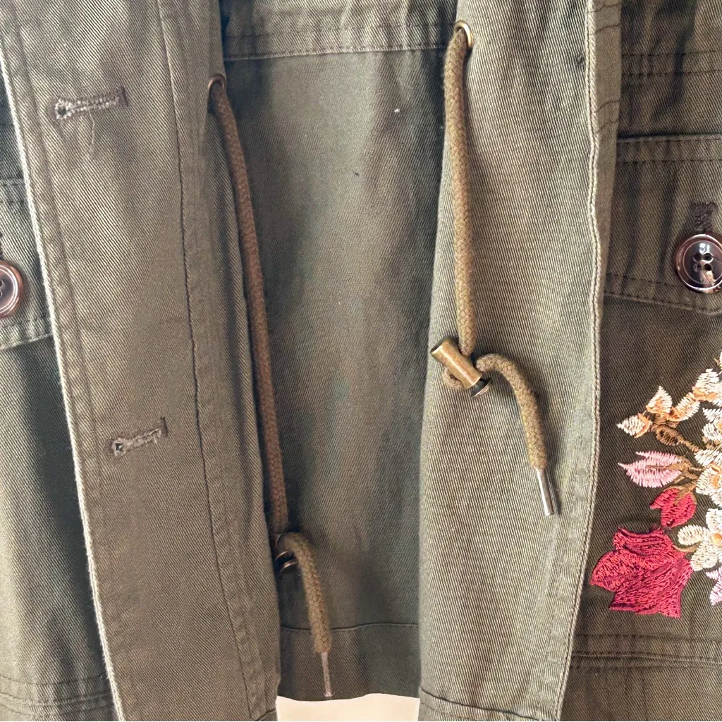 Westport 1962 Olive Green Embroidered Utility Field Military Jacket Small - Image 5