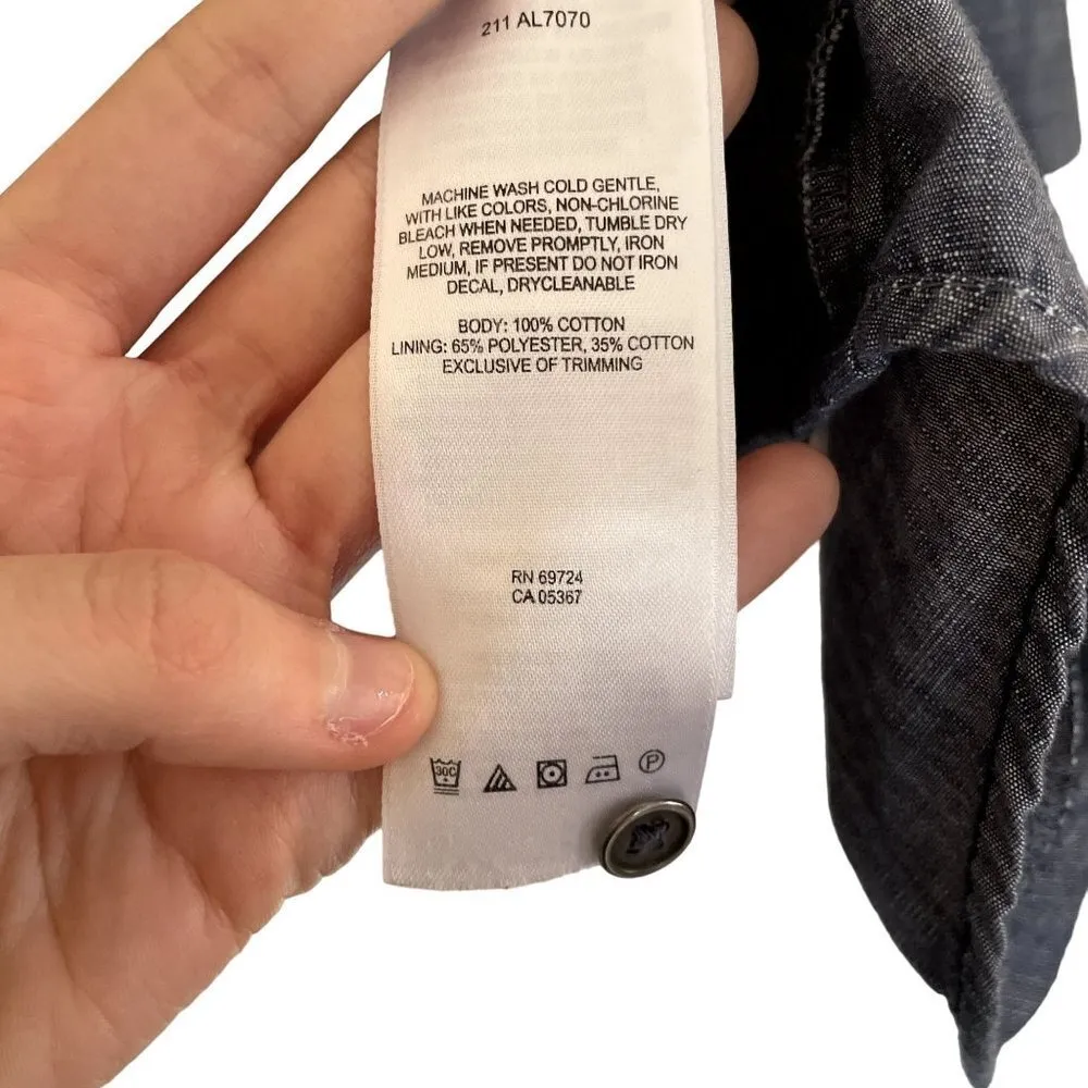 Columbia sportswear blue jean jacket long sleeved button down top casual comfort - Image 5