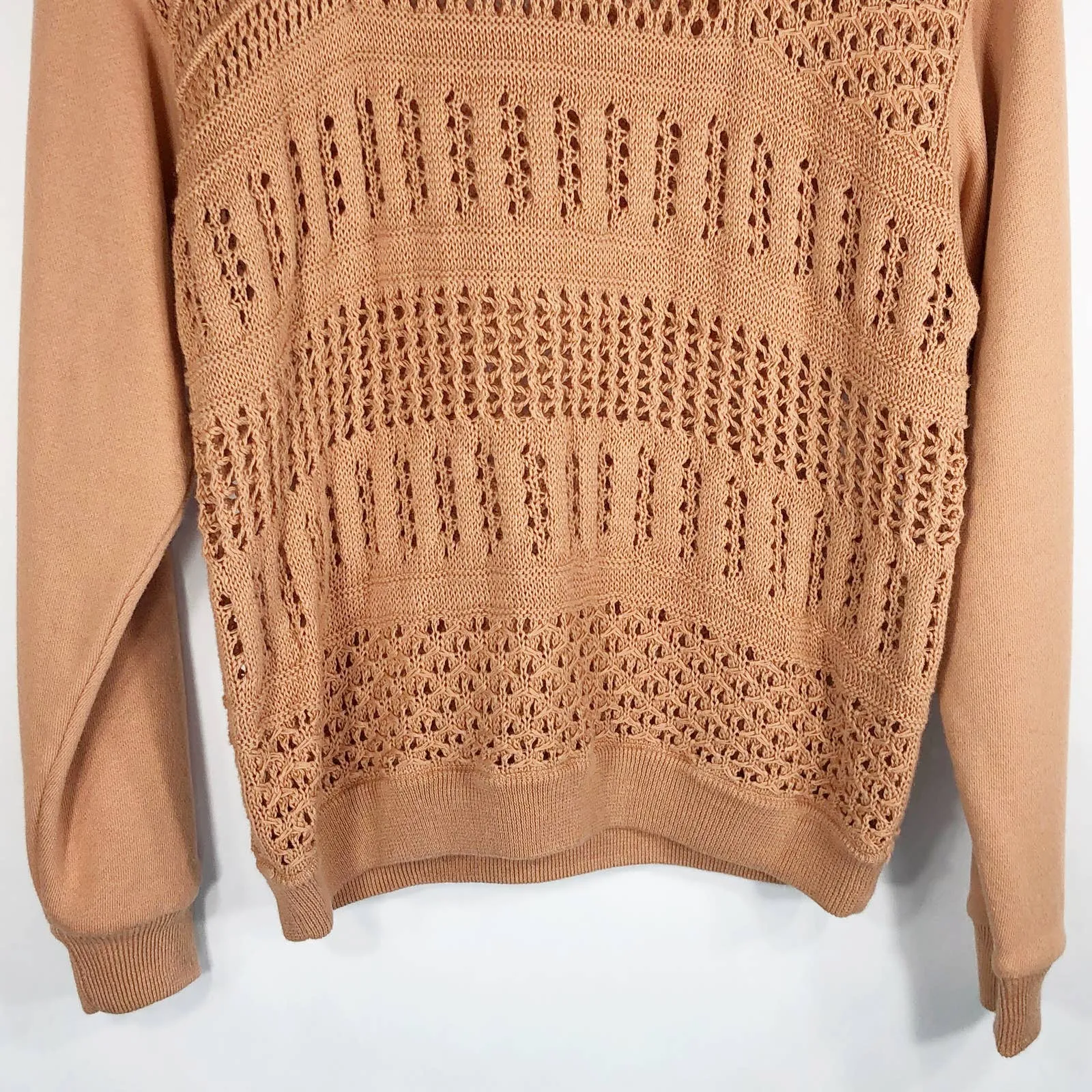 Free People‎ Movement Keenan Sweater XS Pink Knit Crew Neck Long Sleeve 264 - Image 6