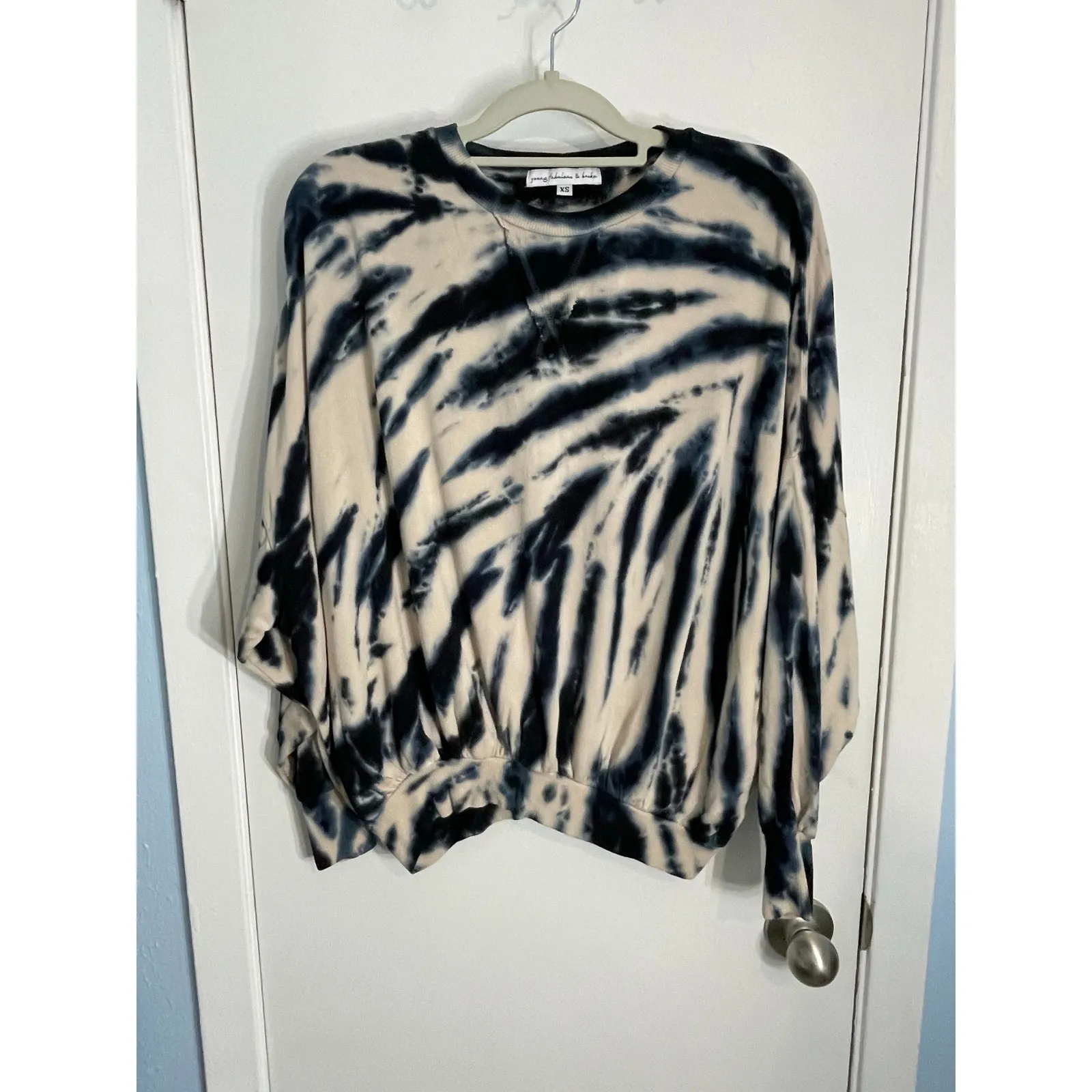 Young Fabulous & Broke Sweatshirt XS Tie Dye Fairy Grunge Oversized Whimsigoth - Image 2