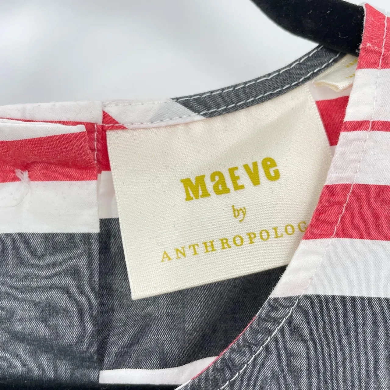 Maeve By Anthropologie Women's Striped Back Button Wide-Leg‎ Jumpsuit Size XS - Image 11