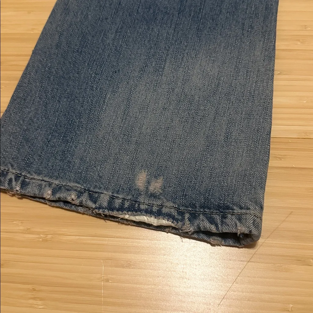 Vintage Y2K dELiA*s Low Rise Patch Work Flares Blue Size undefined - Image 10