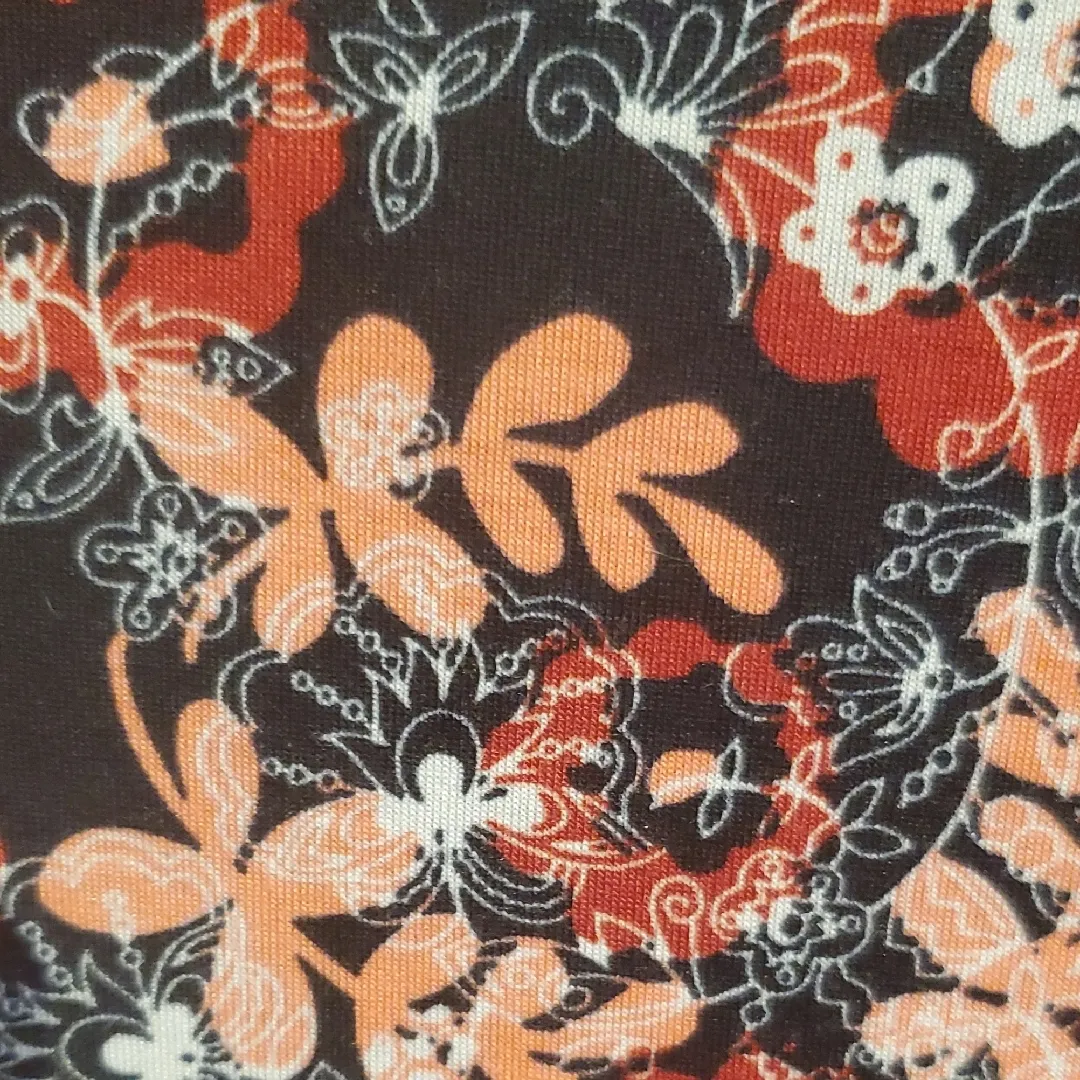 LuLaRoe Irma Red and Orange Floral Tunic Top - Image 3