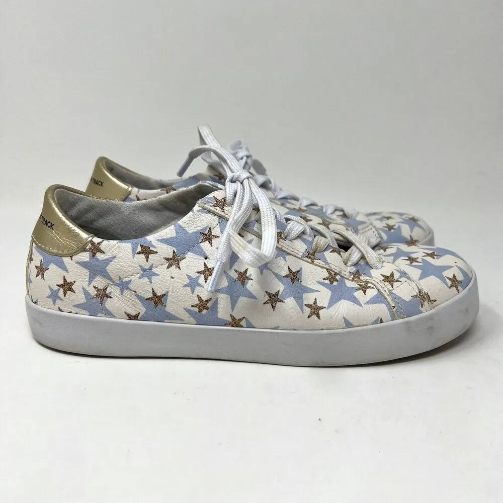 OTBT Shoes Court In Star Blue Gold‎ Leather Lace Up Sneakers Comfort Size 6.5M - Image 3