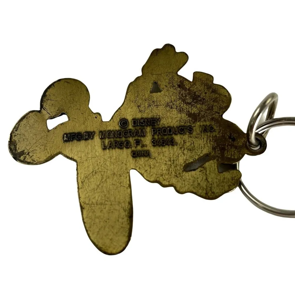 Disney Minnie Mouse Key Chain Hula Hoop RARE u Vintage Solid Brass u - Image 2
