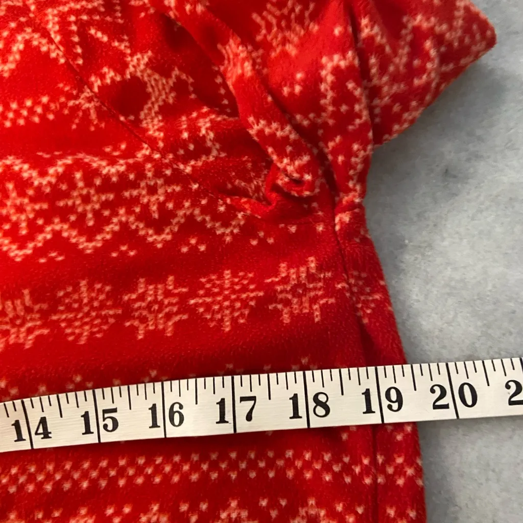 Berkley Jensen Size S Red Reindeer Xmas Long Sleeve Crew Neck Fleece Sleep Top - Image 7