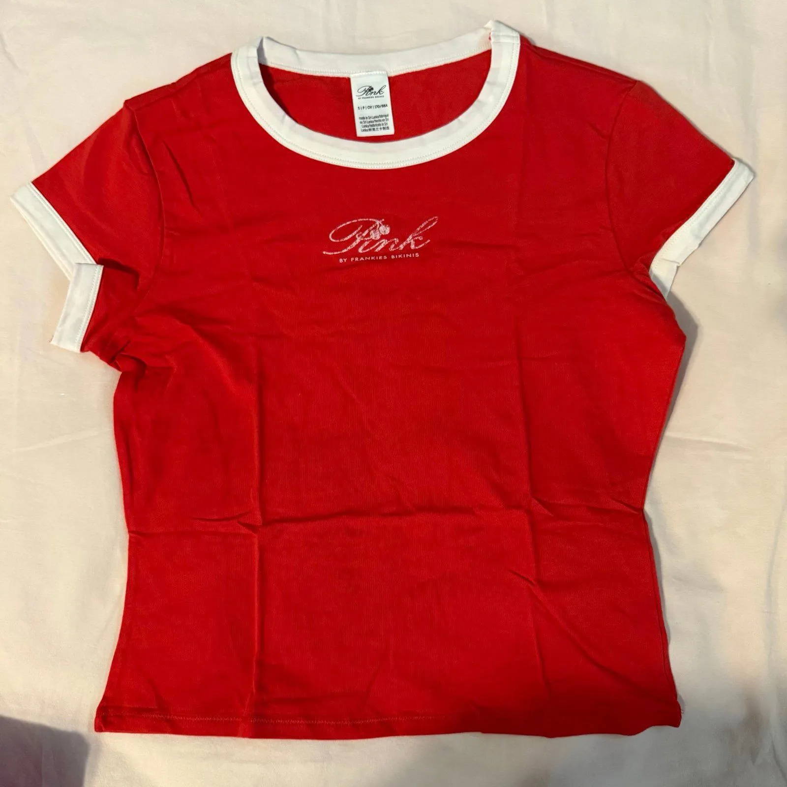 Frankie's Bikinis Brooklyn red shirt and shorts Set - Image 2