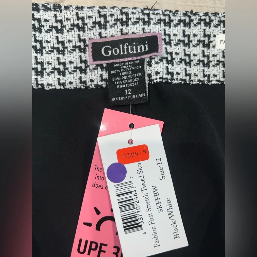NEW Golftini Tweed Skort Size 12 - Image 5
