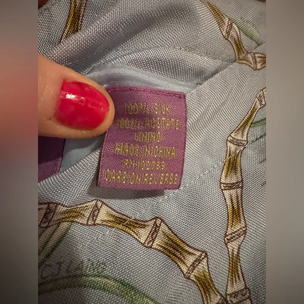 CJ Laing Palm Beach | Light Blue Silk Martini Pants, Size 6 - Image 6