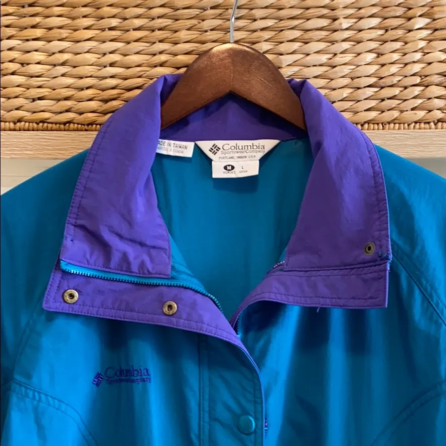 Columbia Vintage 90's Full Zip Spring Jacket, M - Image 2