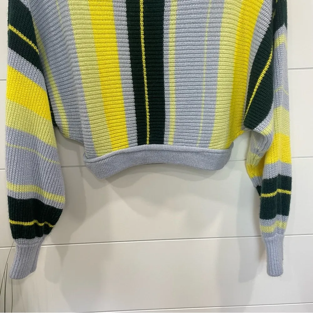 Urban Outfitters Cropped Striped Knit Sweater Small - Image 9