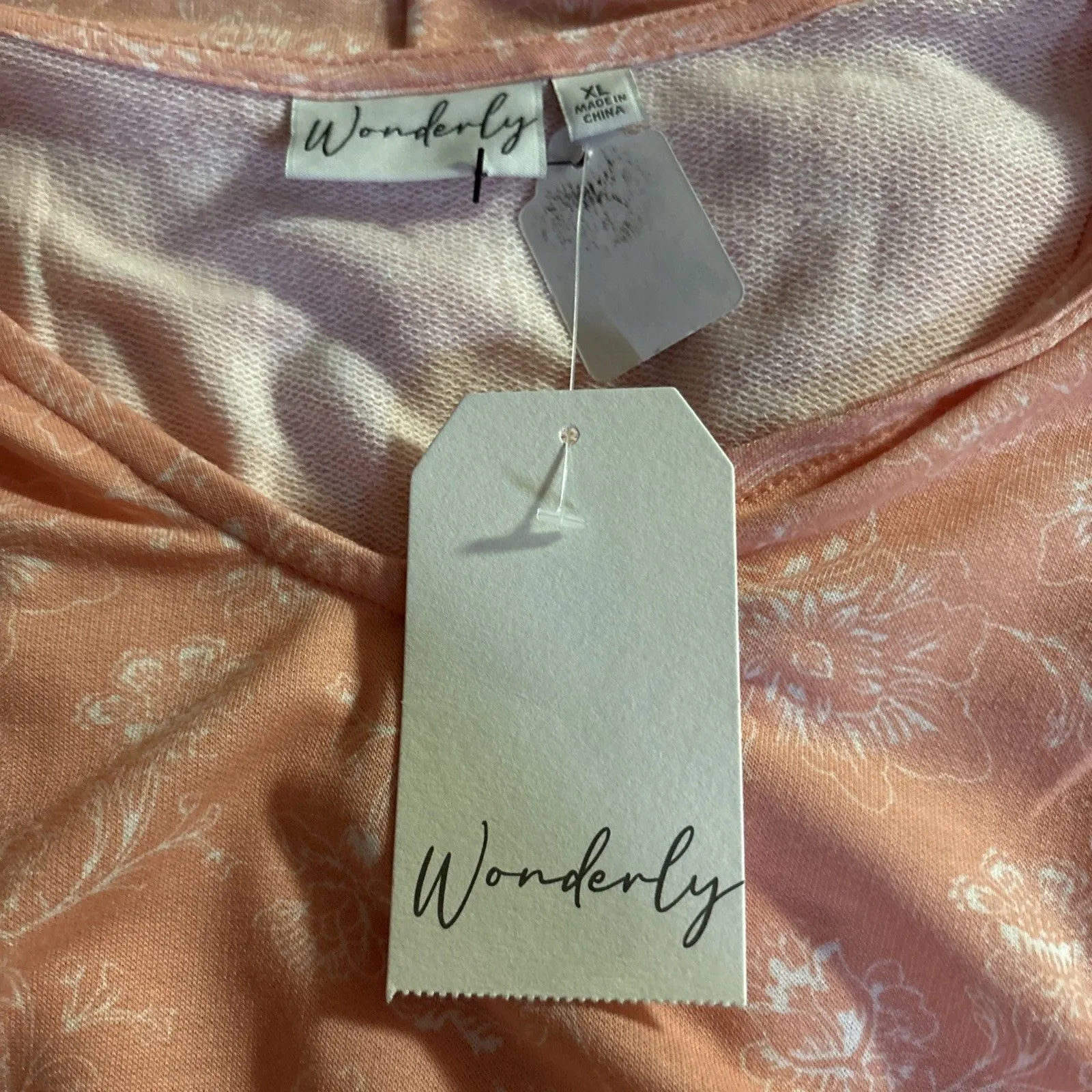 Wonderly Women's XL Pale Peack Babydoll Blouse NWT - Image 10