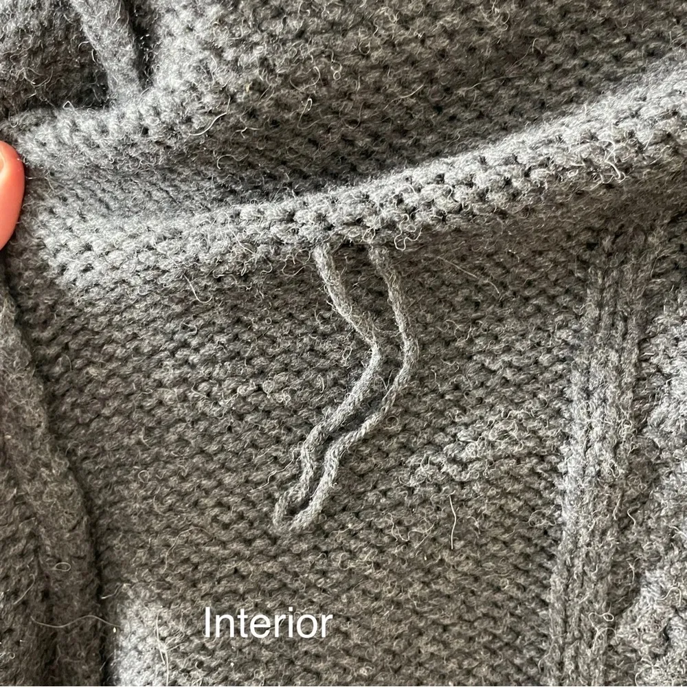 Vince Chunky Wool Knit Oversized Open Cardigan Sweater Medium - Image 8