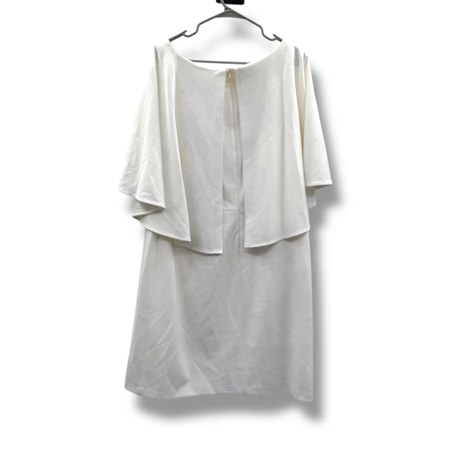 Calvin Klein Cape Overlay Sheath Dress Size 18W Cream Cocktail Evening NWT READ - Image 2