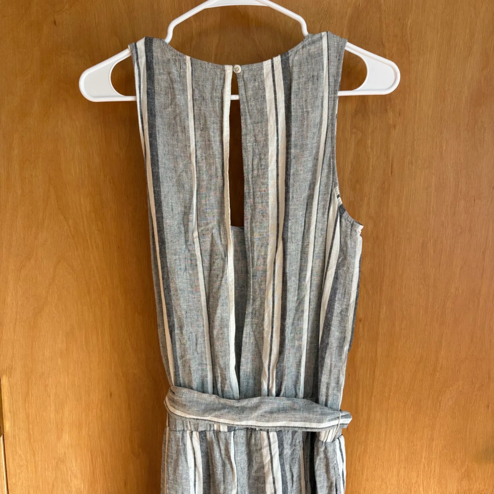 Cloth & Stone Striped Jumpsuit Wide Leg Sleeveless Keyhole Back‎ XS - Image 2