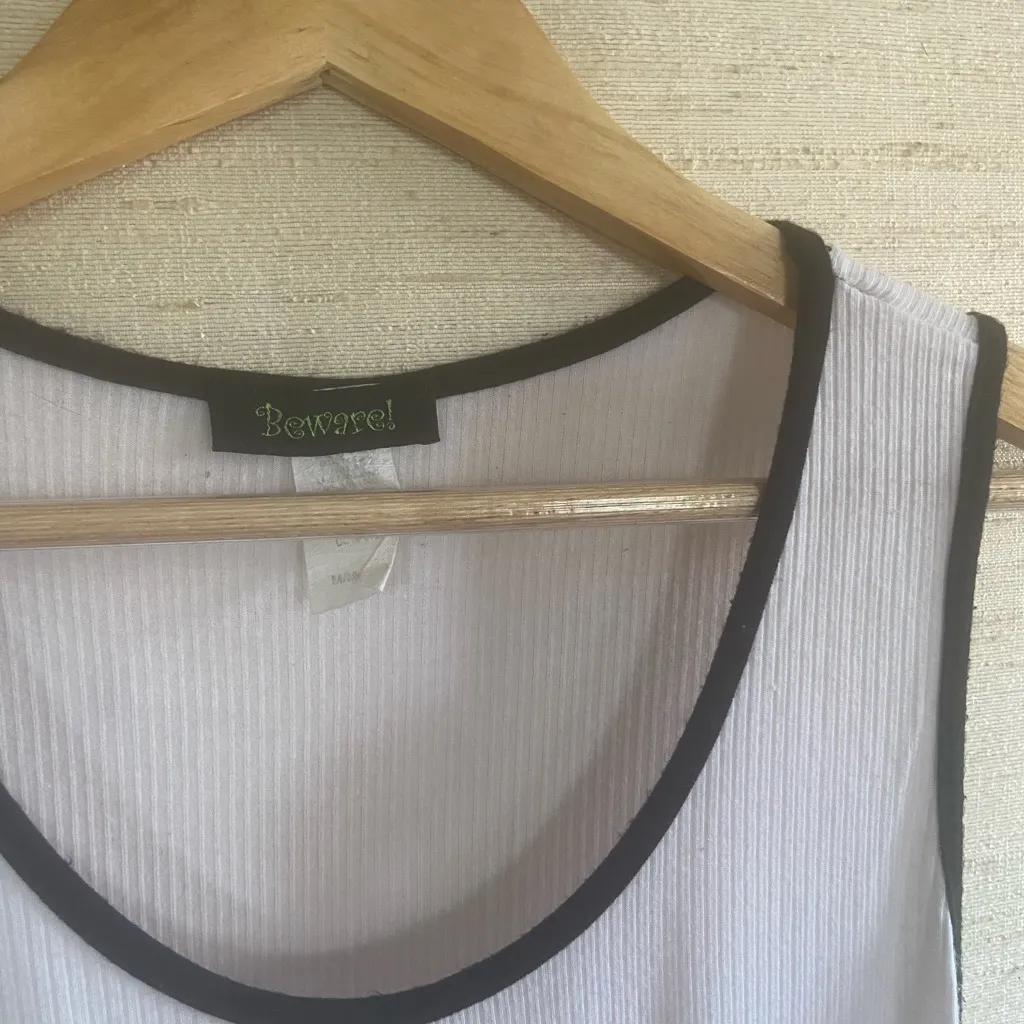 Ribbed tank graphic bodysuit Size 6 - Image 5