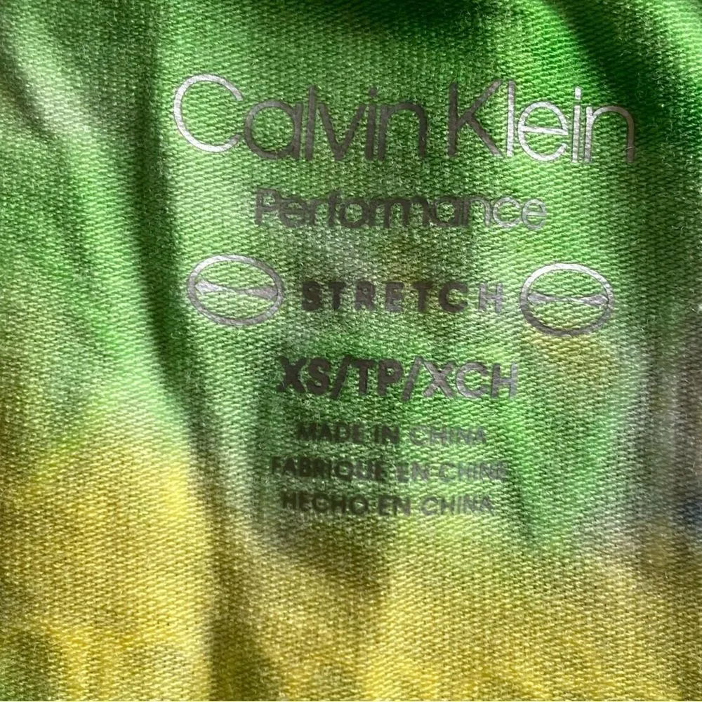 Calvin Klein Shirt Rainbow Crop Top Tie Dye XS Oversized - Image 5