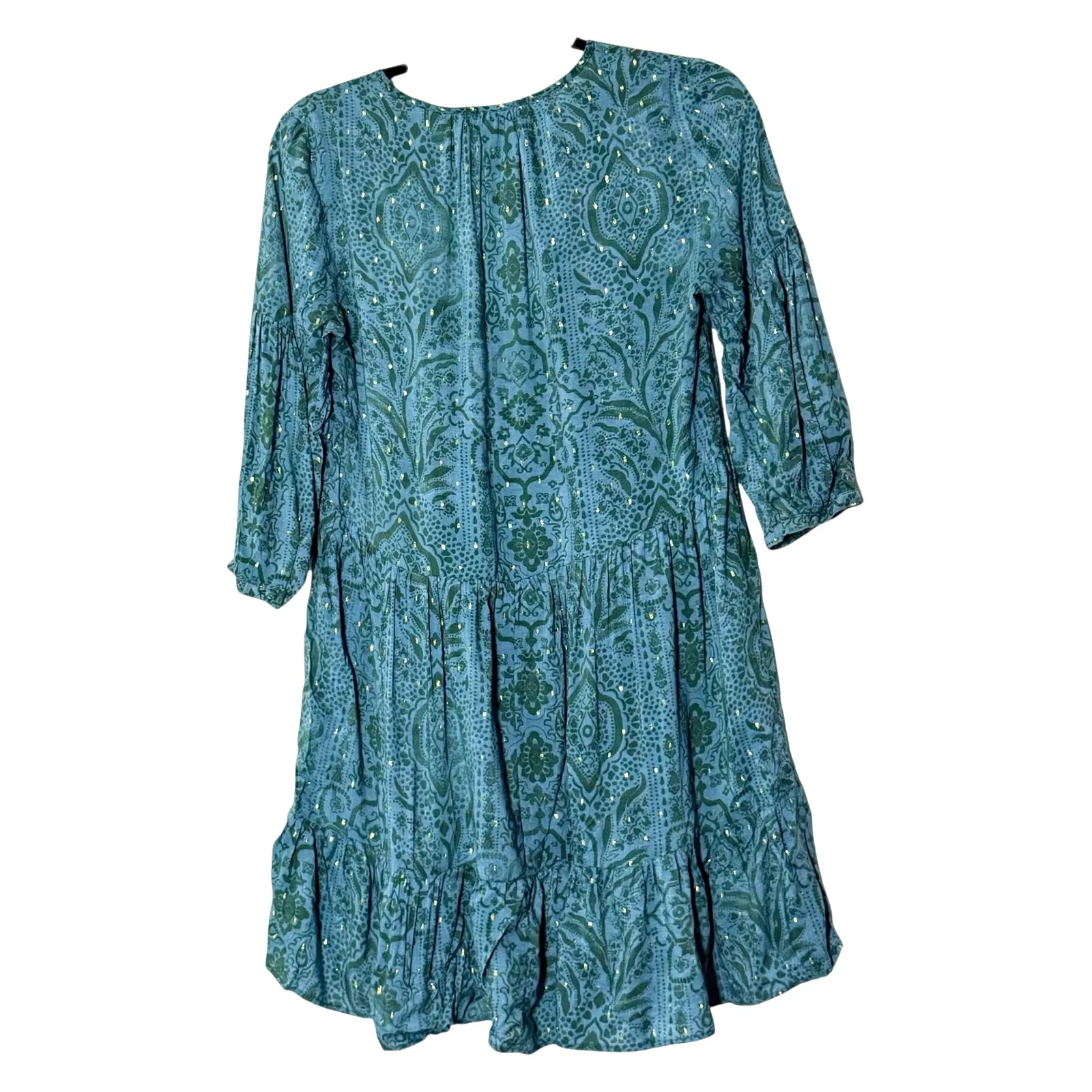 Zara Metallic Thread Dotted Mini Dress - Image 4