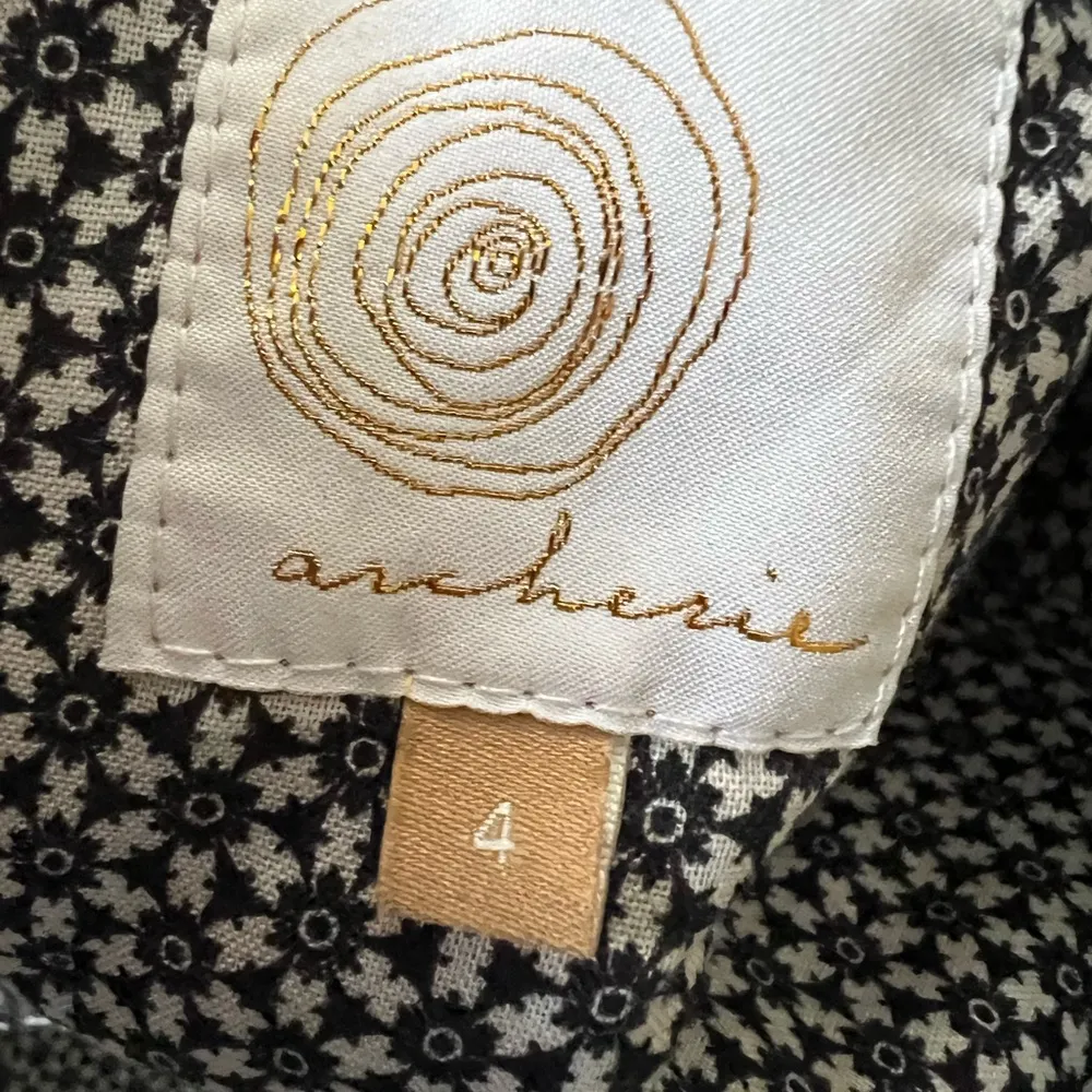 ARCHERY NYC Black White 100% Cotton Sleeveless Printed Midi Dress sZ 4 - Image 5