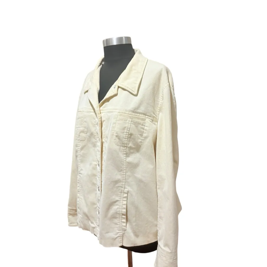 Jones New York signature women's Classic Corduroy Utility Jacket-Sz XL - Image 3