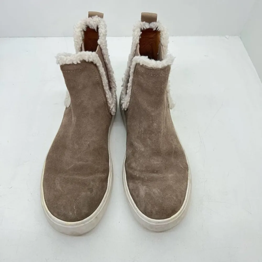 Lucky Brand Women's taupe tan Brown Kichai Cozy leather Chelsea Bootie size 6 - Image 11