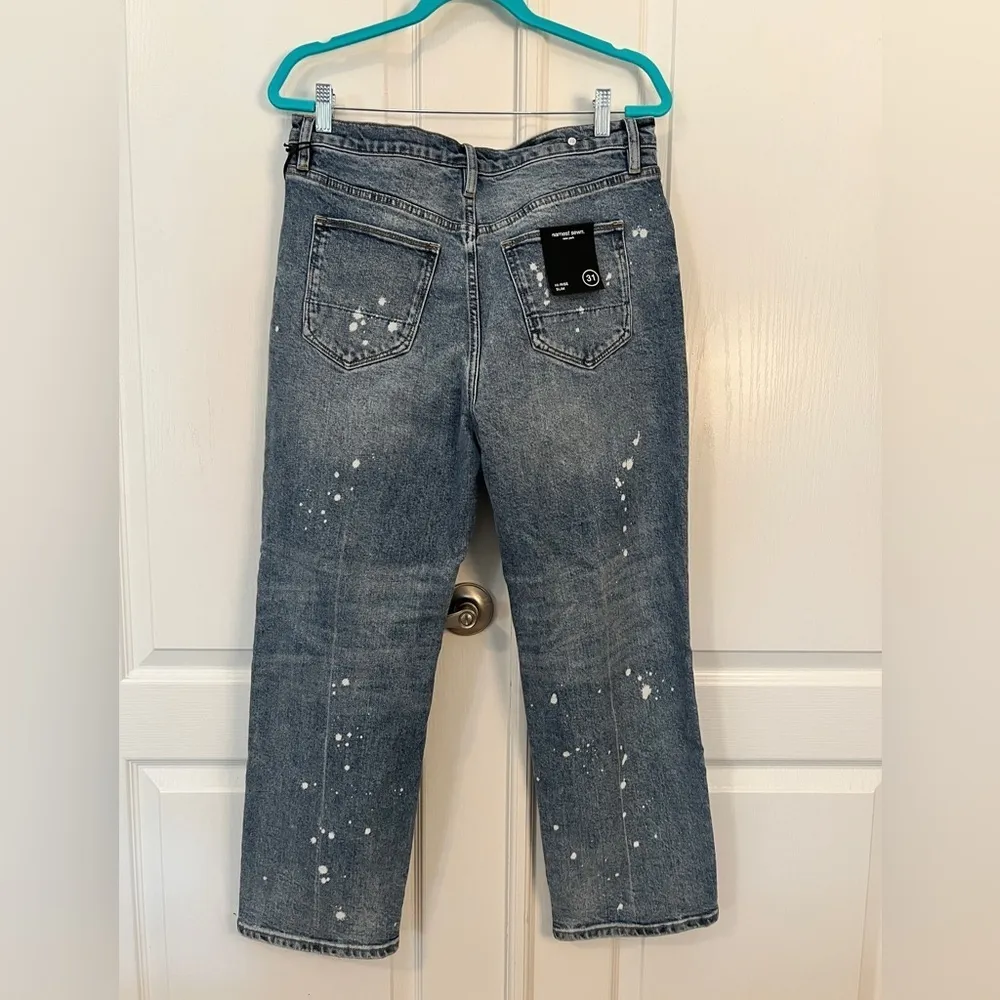 31 High-Rise Paint-Splattered Slim Jeans in Nori NWT - Image 7