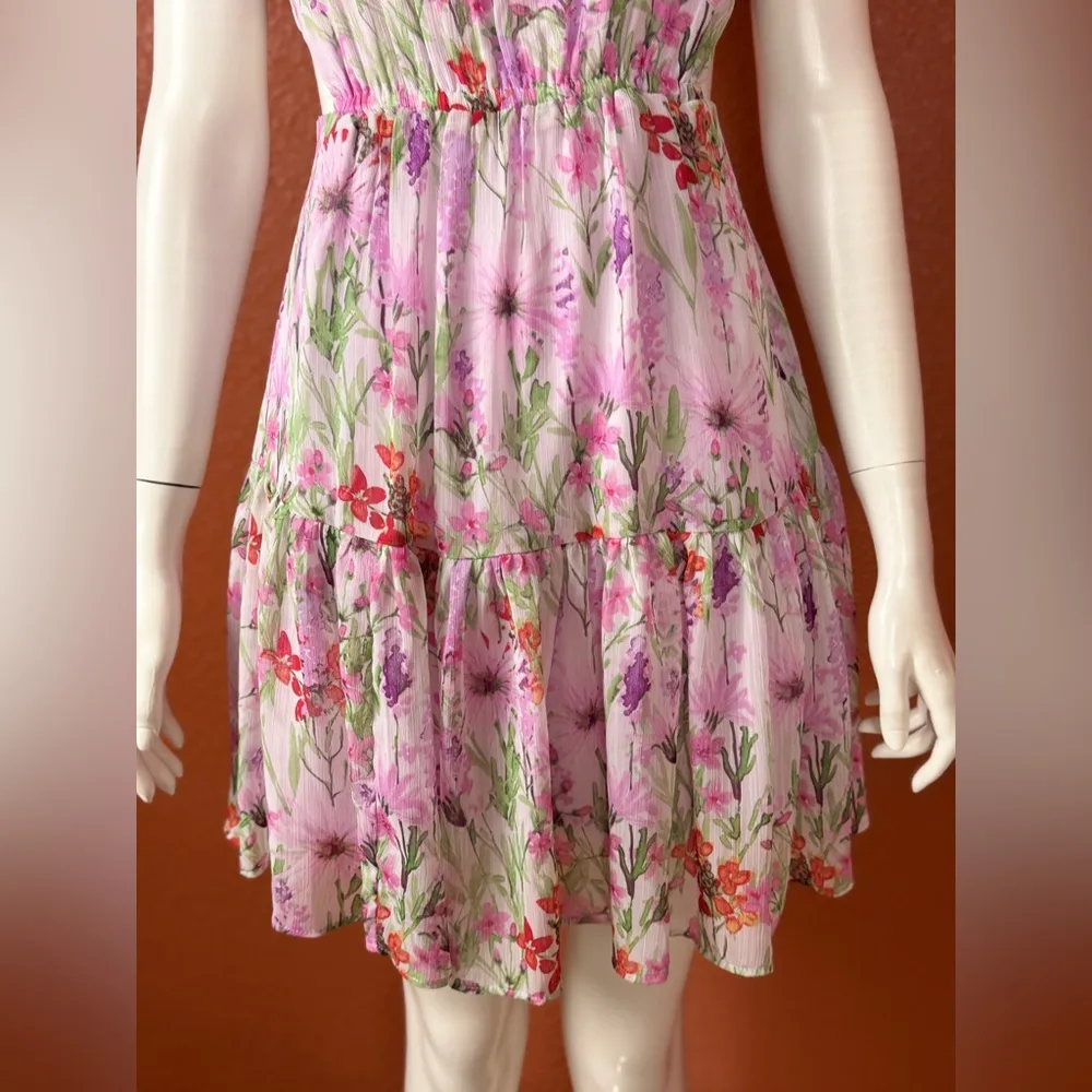 Taylor Pink Floral Mini Dress Size 4. E100 - Image 5