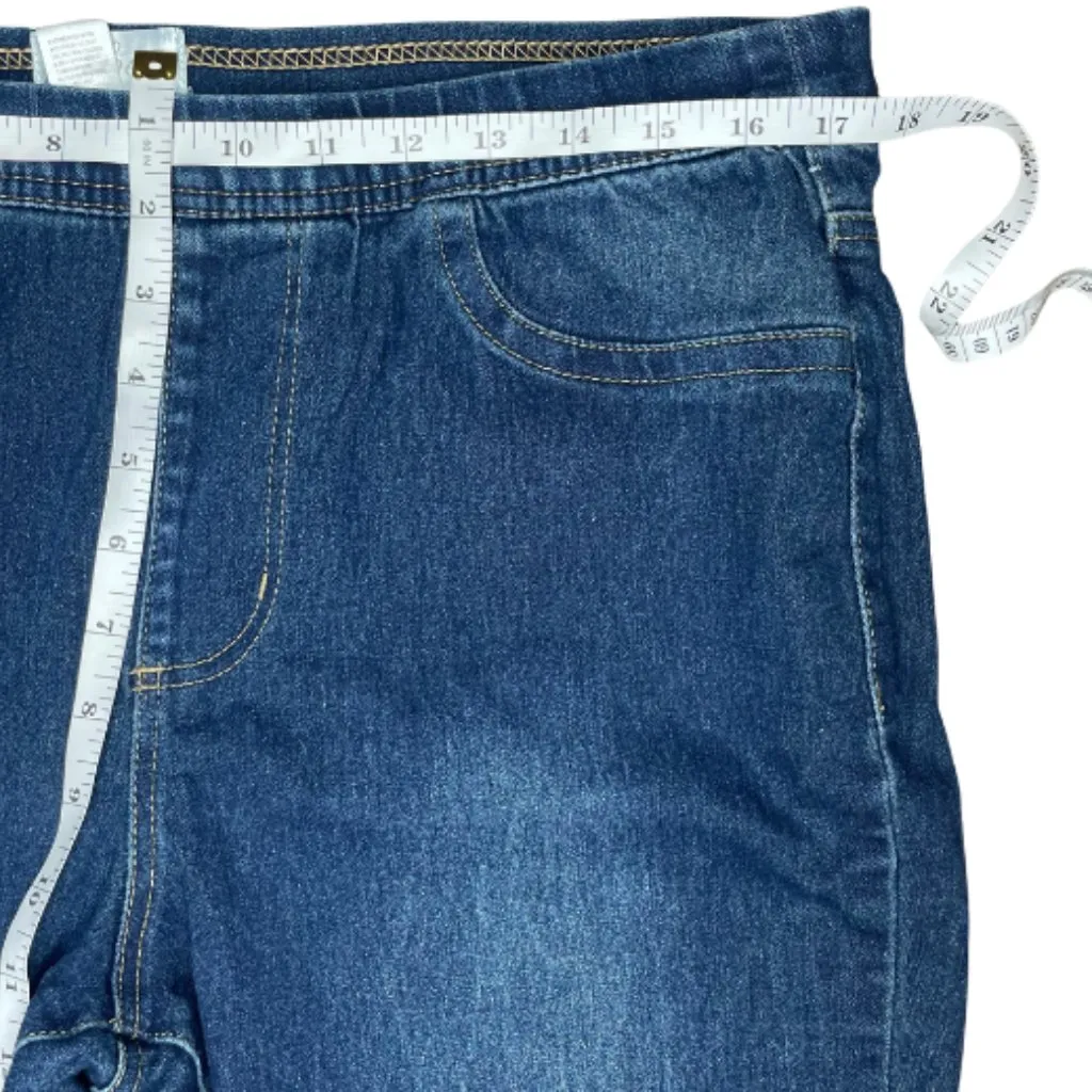 Women's Denim Cropped High Rise Stretchy Waist Jeans 1x Normcore Casual - Image 4