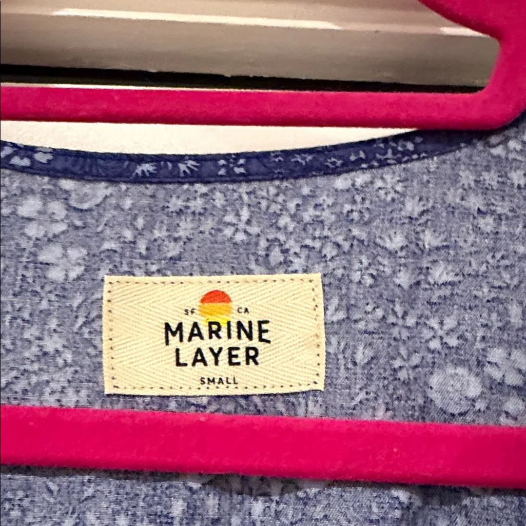 Marine layer Camila Blue Mini Dress‎ small - Image 4