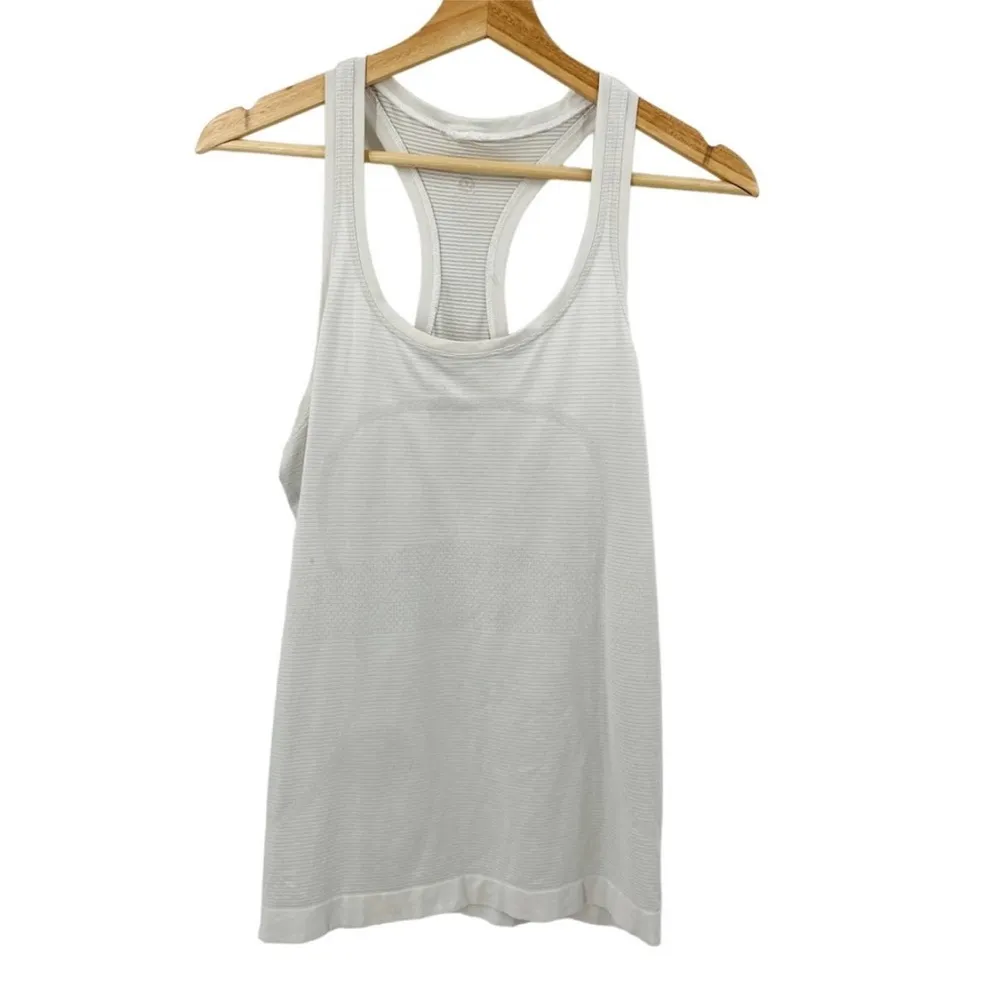 lululemon white swiftly racerback tank top size 10 - Image 4