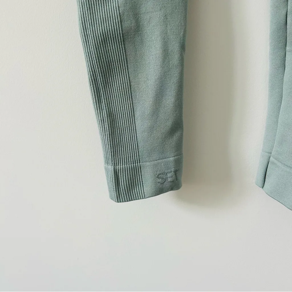 SET Active Sculptflex Seamless High Rise 7/8 Leggings Matcha Sage Green S - Image 3