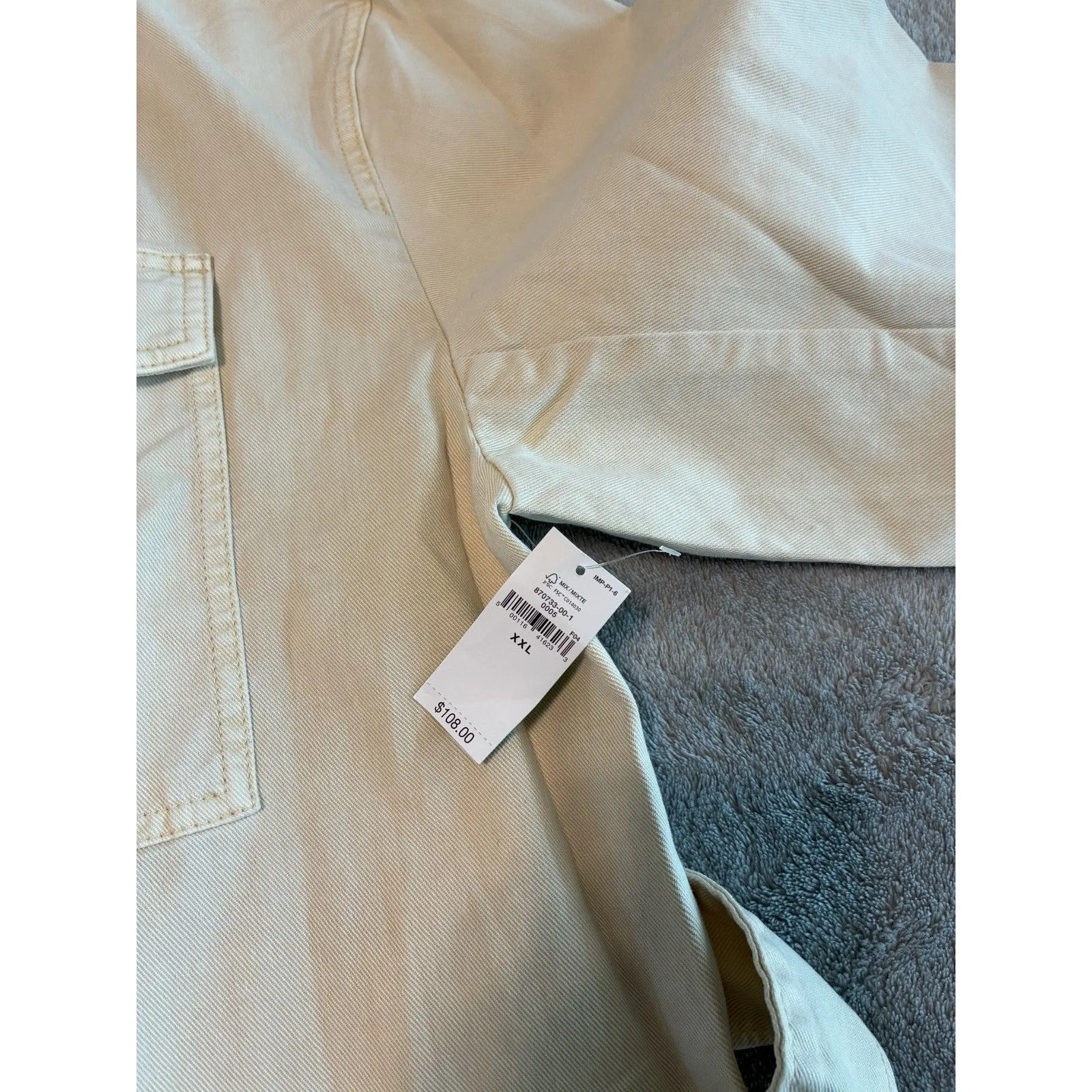 Gap NWT Belted Utility Chino Button Down Jacket Women's XXL Shacket - Image 3
