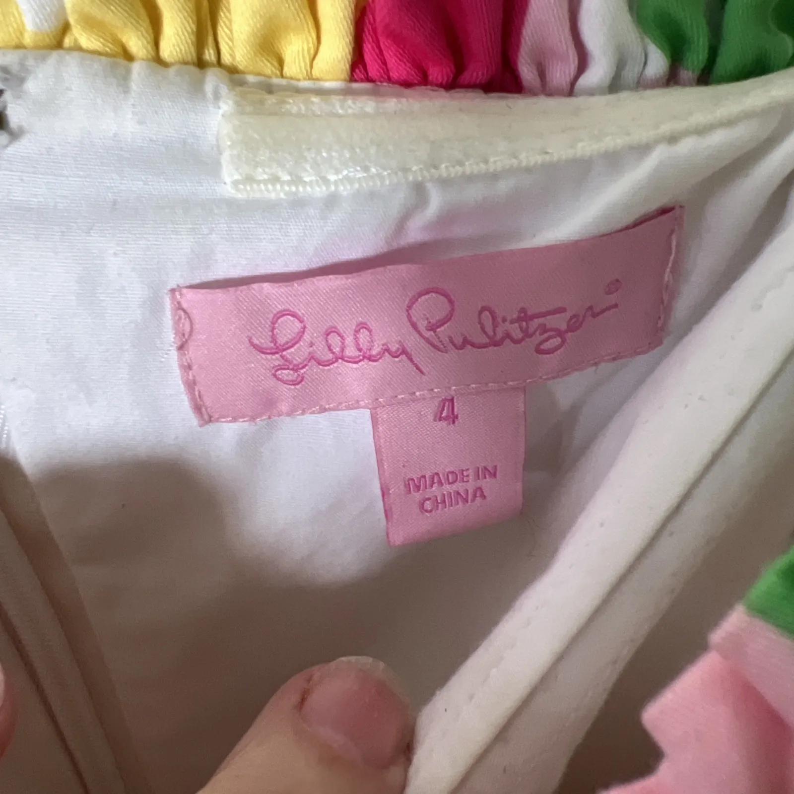 Lilly Pulitzer tropical print vintage 50's style lined cotton dress size 10 - Image 4