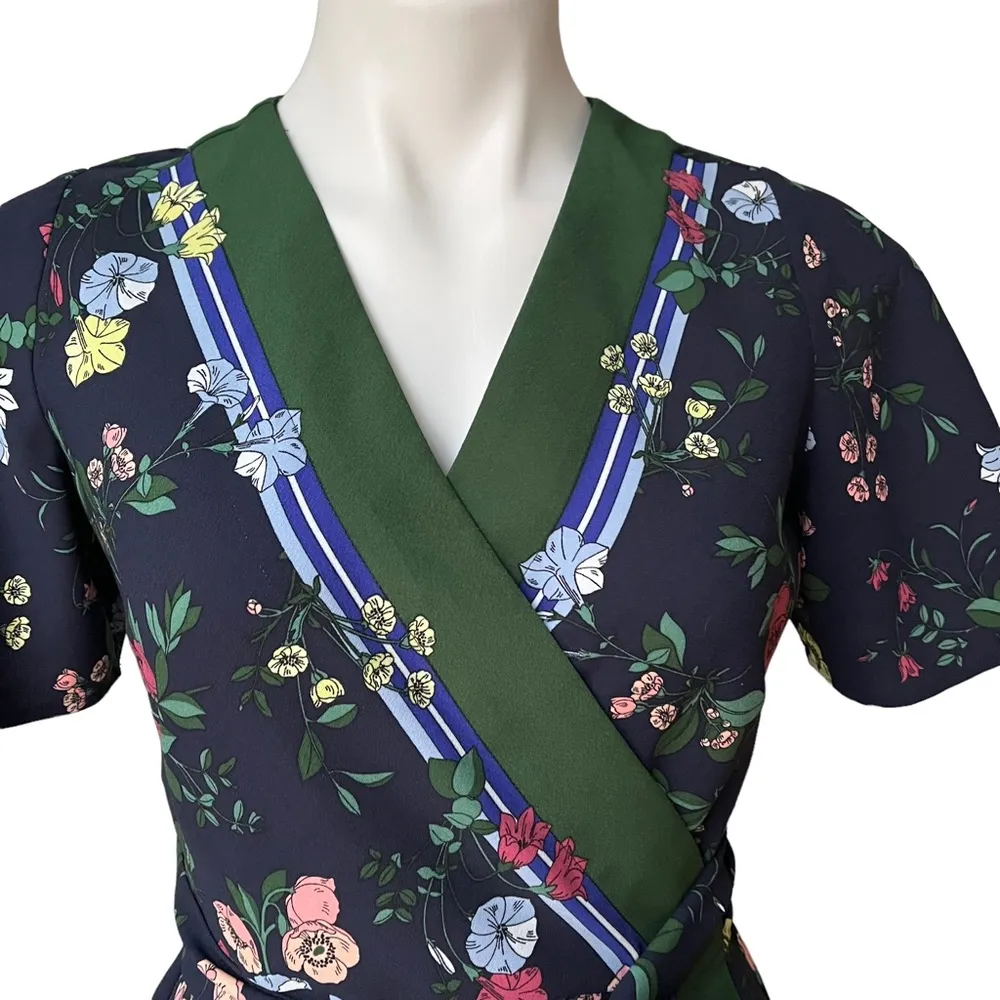 Ann Taylor Floral Flutter Sleeve Kimono Wrap Top - Image 8