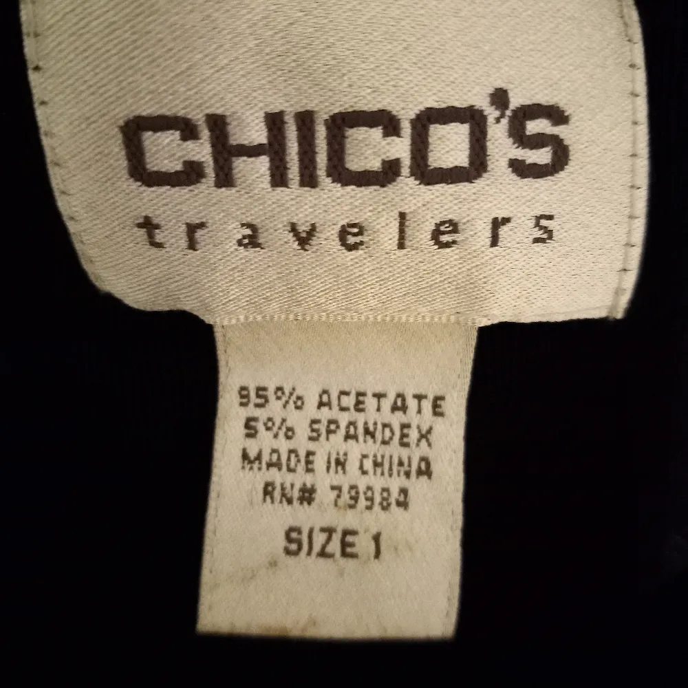 Chicos Travelers 1 8 Shelf Bra Silver Sparkle Tank Top in Black - Image 8