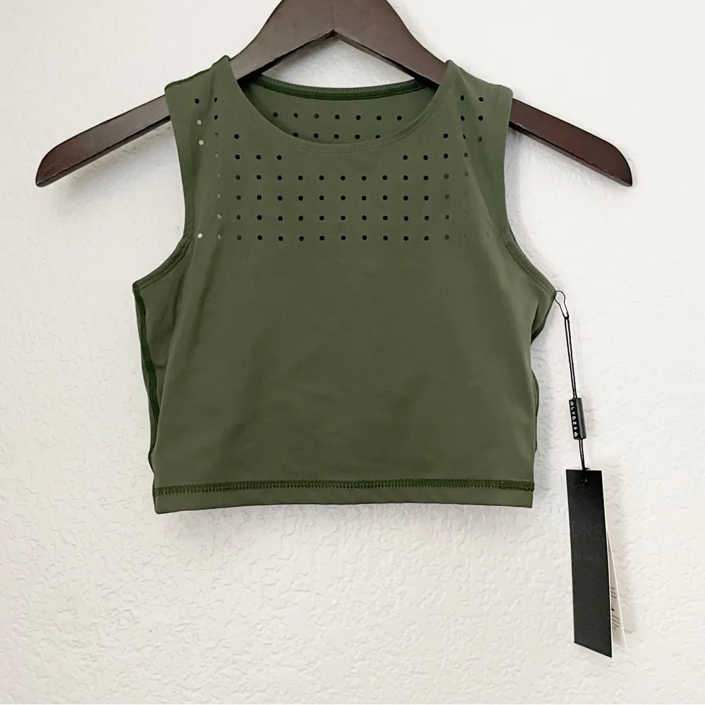 NWT GLYDER Mood Sports Bra Olive X-Small - Image 5