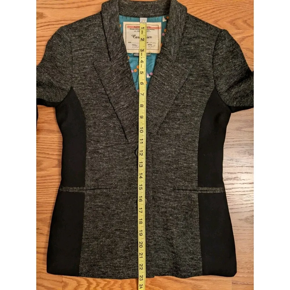 EUC Cartonnier Womans Jacket Blazer Sz 0 Academia Career Preppy Business Casual Gray - Image 5