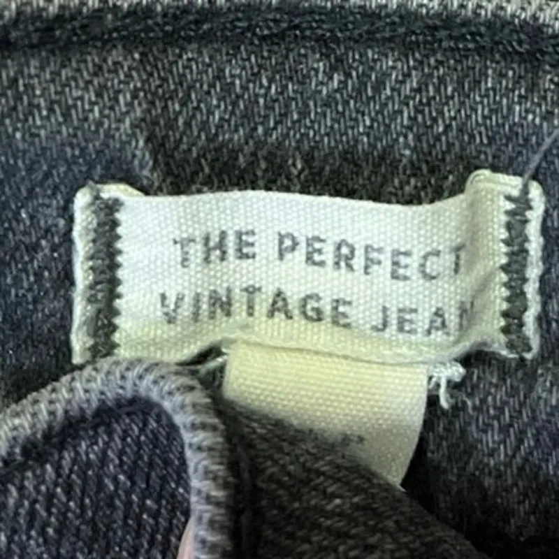 Madewell The Perfect Vintage Black High Waisted Tapered Mom Denim Jeans Size 25 - Image 6