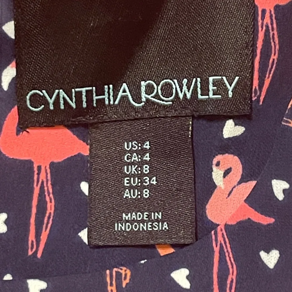 Cynthia Rowley Drop Waist Flamingo Dress Size 4 - Image 5