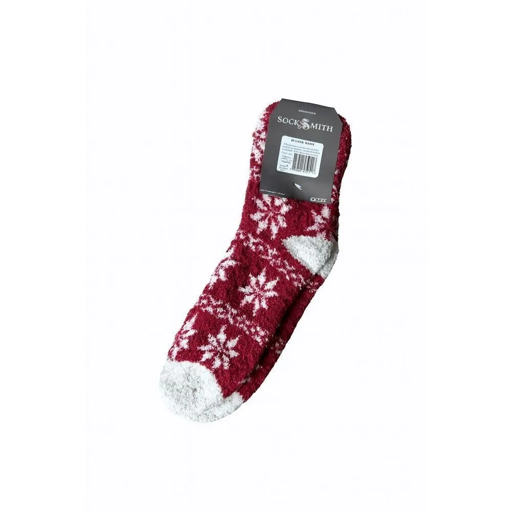 Socksmith Warm & Cozy Snowflake Socks NWT Red - Image 2