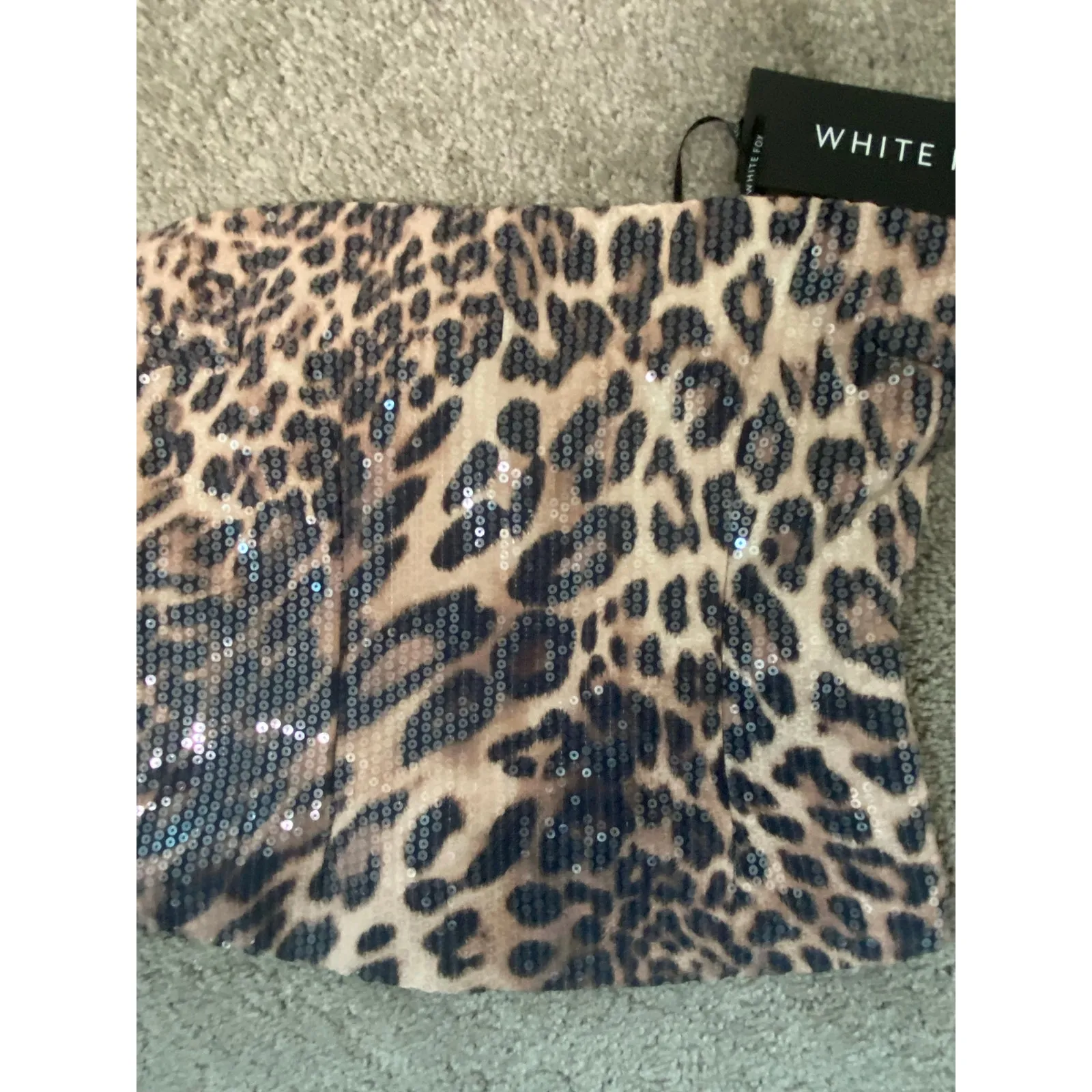 New Whitefox Boutique Make It Real Strapless Sequin Bustier, Size Small - Image 4