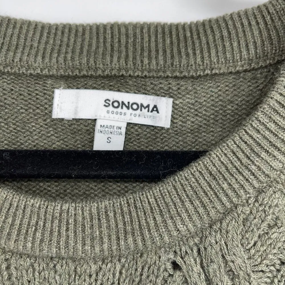 SONOMA GREEN UNIQUE DESIGN SWEATER SMALL - Image 5