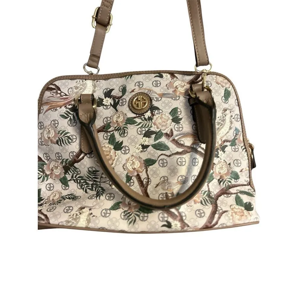 Giani Bernini Women's Floral Dome Satchel Bag Neutral Design - Image 3