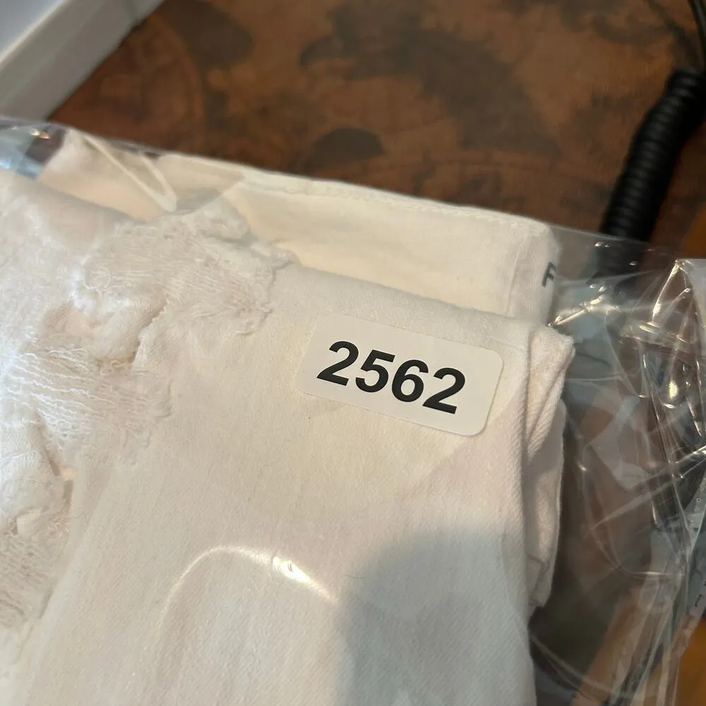 Frame Jeans Womens 30 White High Waist Distressed Ribbed Ankle‎ Skinny Jeans - Image 11