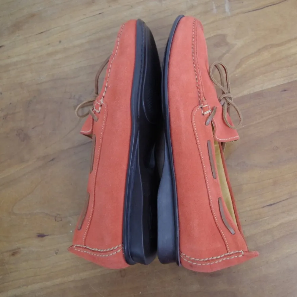 Cole Haan Ladies'  Country Orange Suede Moccasin Style Loafers Size 7B - Image 5